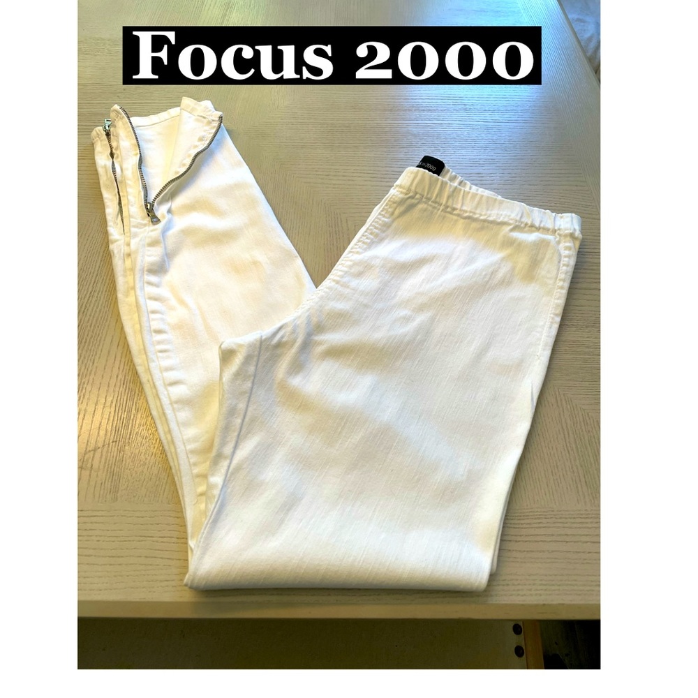 Focus 2000 White Cotton Jeans Sz 12